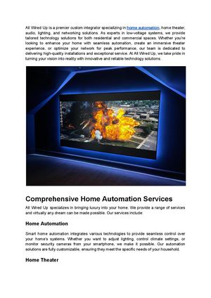 All Wired Up - Custom Home Automation Services in Brentwood, TN