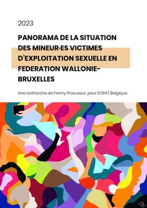 Panorama de la situation des mineur·es victimes d'exploitation sexuelle en Fédération Wallonie-Bruxelles
