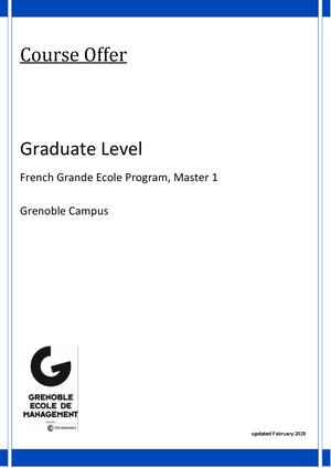 Master 1_French Grande Ecole Program_Grenoble Campus