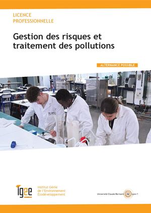 Plaquette LP Gestion des Risques et Traitement des Pollutions