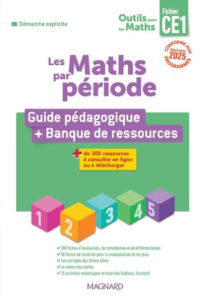 Outils pour les Maths CE1 par période (2025) - Guide pédagogique par période + Banque de ressources - Extrait