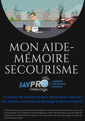 Livret Apprenant - Secourisme