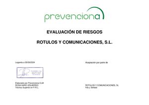 Evaluación De Riesgos Plataforma Elevadora