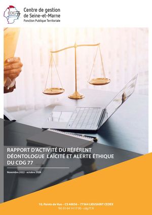 Rapport d’activité du Référent déontologue du CDG 77