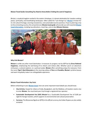 Bhutan Travel Guide