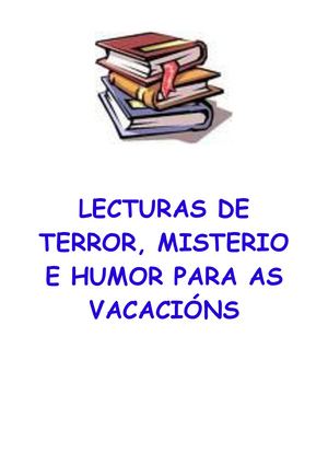 Lecturas De Terror Misterio E Humor Para As Vacacións
