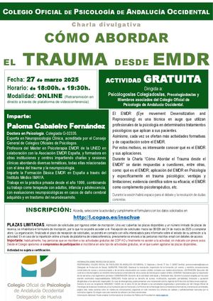 Charla Cómo Abordar El Trauma Desde Emdr