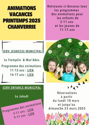 Chanverrie Animation Vacances Printemps 2025