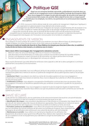Politique QSE -  2025