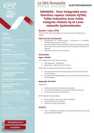 ELECTRO - SIEMENS - Four intégrable avec fonction vapeur châssis IQ700, Table induction avec hotte intégrée châssis IQ et Lavevaisselle SystemMaster