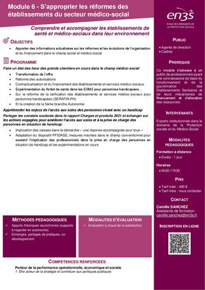 Module 6 S’approprier Les Réformes Des éTablissements Du Secteur Médico Social