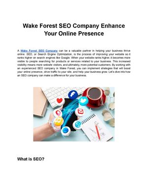 Choose a Wake Forest SEO Company