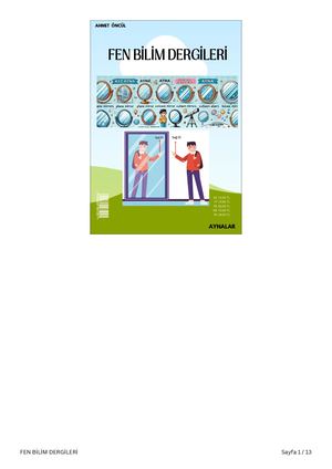 Fen Bi̇li̇m Dergi̇leri̇