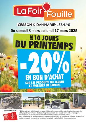 Catalogue plein air + Opé - 20% bon 10 Jours Mars 2025 sms