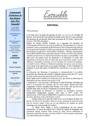 Bulletin N°62 CAREME PENTECOTE 2025