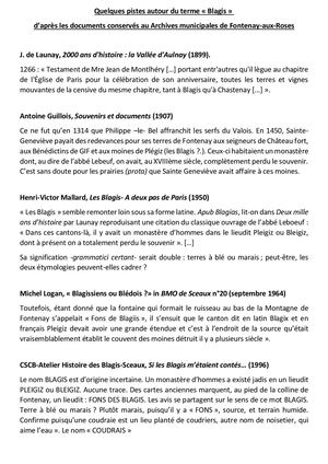 AMFAR HIST BLAGIS Les Blagis : significations