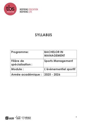 FSPO2 - L'évènementiel Sportif 2025 2026