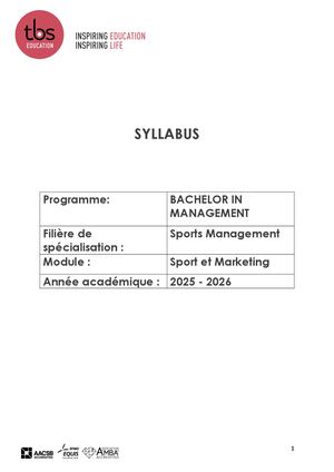 FSPO3 - Sport Et Marketing 2025 2026