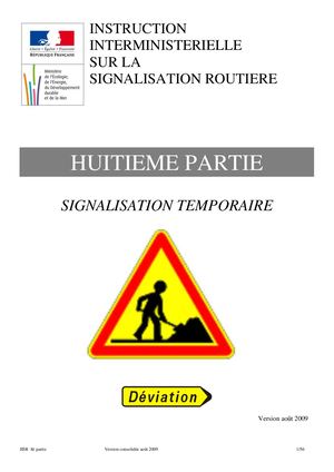 Partie 8 Signalisation Temporaire