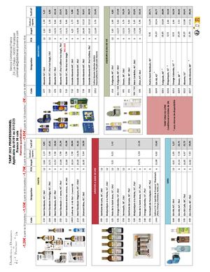 Tarifs Professionnel CGV 2025
