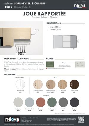 NÉOVA DÉLI'S JOUE RAPPORTÉE MEUBLE HAUT H396