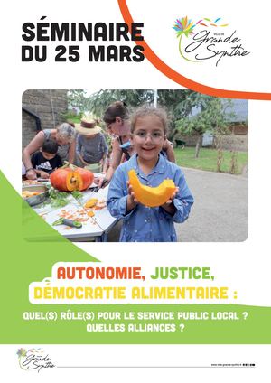 Séminaire Livret Autonomie, Justice, Démocratie Alimentaire