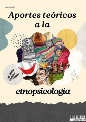 Aportes Teóricos Que Originaron La Etnopsicología