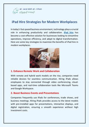 I Pad Hire Strategies For Modern Workplaces