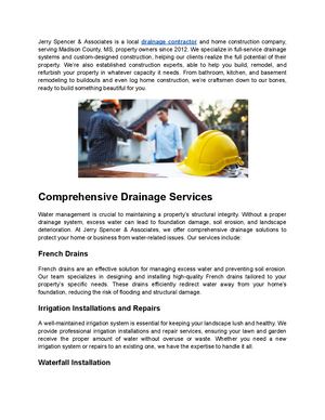 Jerry Spencer and Associates - Expert Drainage Contractor in Madison County, MS