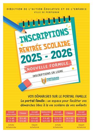 INSCRIPTIONS SCOLAIRES 2025-2026