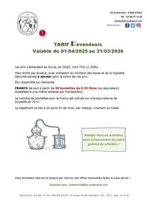 TARIFS NUSBAUMER 2025/2026 - T3 - DSAC - NATIONAL