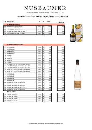 Tarifs Nusbaumer 2025/2026 - T2 - DAE