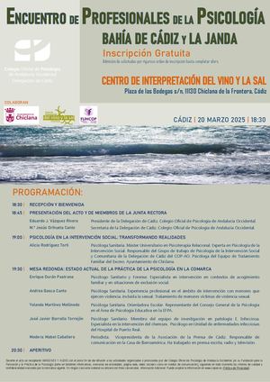 Cartel Programa Encuentro Profesionales Chiclana La Janda