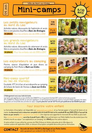 Mini-camps 6/10 ans été 2025