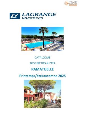 Tarifs VACANCES LEO LAGRANGE Catalogue 2025