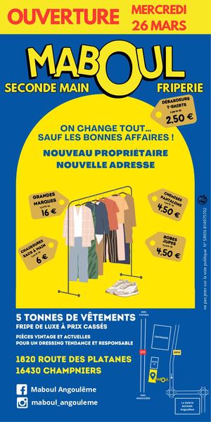 Ouverture Friperie Angoulême