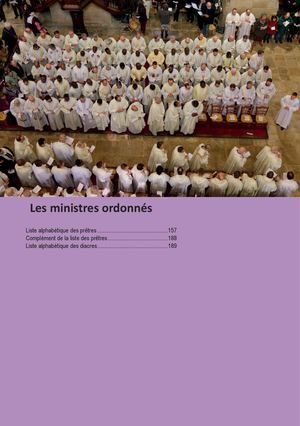 Annuaire diocésain 2025 : les Ministres Ordonnés