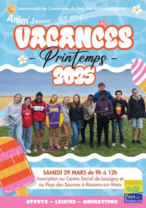 2025 Programme Vacances Printemps