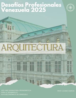 Desafios profesionales Venezuela 2025 Arquitectura
