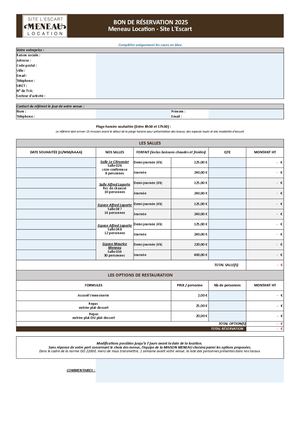 Bon de commande MENEAU LOCATION