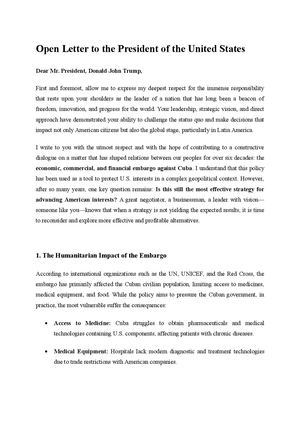 Dear Mr President, Donald John Trump 12032025 I