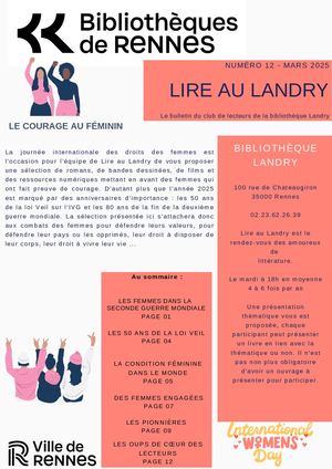 Bibliothèque de Rennes - Lire au Landry - Mars 2025