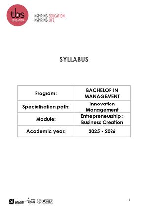 Entrepreneurship Business Creation