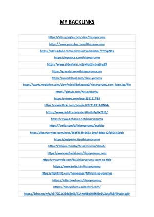 My Backlinks
