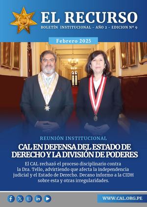 COLEGIO DE ABOGADOS DE LIMA - EL RECURSO, EDICIÓN 009