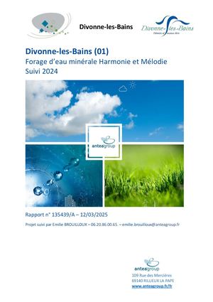 Rapport 2024 Forages Harmonie Et Mélodie