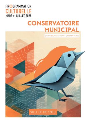 Conservatoire-  Programmation culturelle Mars > Juillet 2025