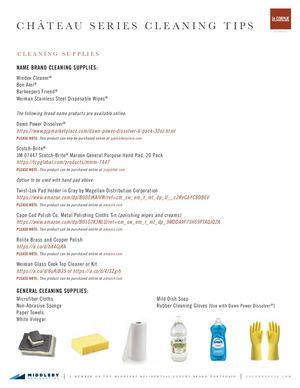 Château Cleaning Tips ENG