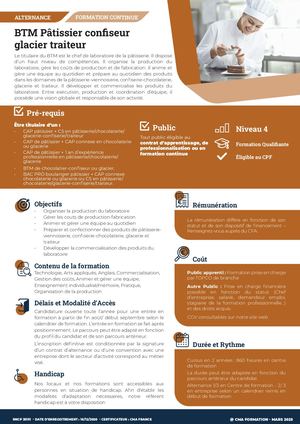 BTM  Pâtissier confiseur glacier traiteur