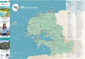 Carte touristique et des activités de loisirs de Brest terres océanes 2025